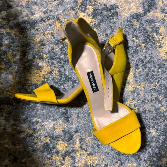 Nine West Pruce Ankle Strap Block Heel Sandals wedding guest shoe - Picture 4 of 5